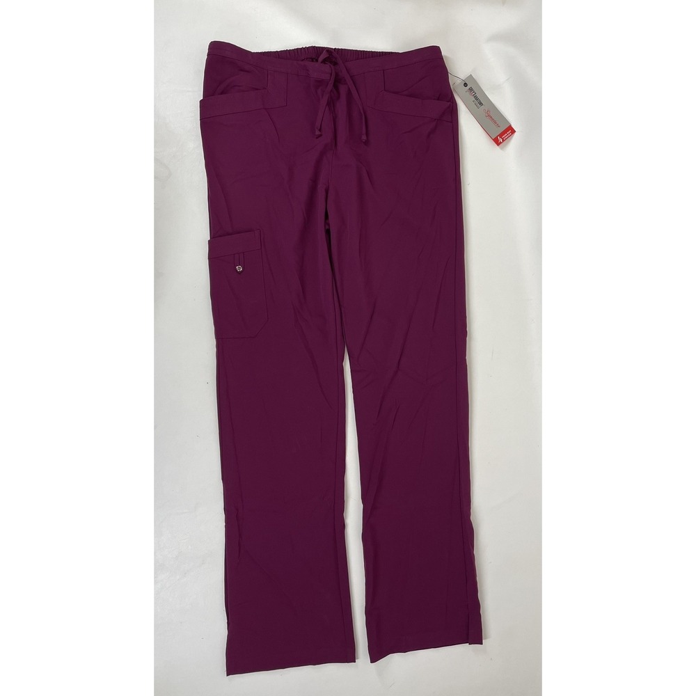 Greys Anatomy Barco Scrubs 5PKT Cargo Pants Womens Size M Wine NWT